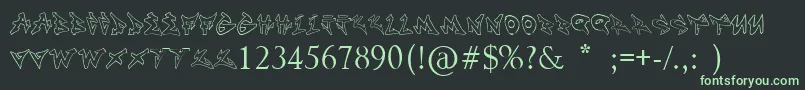 フォントNoname – 黒い背景に緑の文字