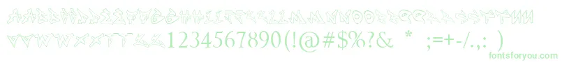 Noname Font – Green Fonts on White Background