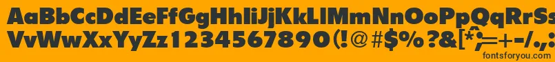 FlipperBoldDb Font – Black Fonts on Orange Background