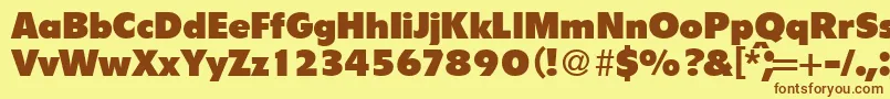 FlipperBoldDb Font – Brown Fonts on Yellow Background