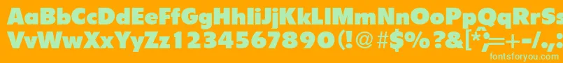 FlipperBoldDb Font – Green Fonts on Orange Background