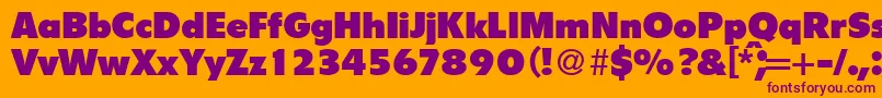 FlipperBoldDb Font – Purple Fonts on Orange Background