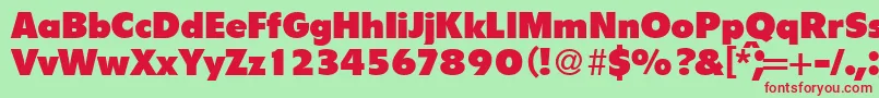 FlipperBoldDb Font – Red Fonts on Green Background