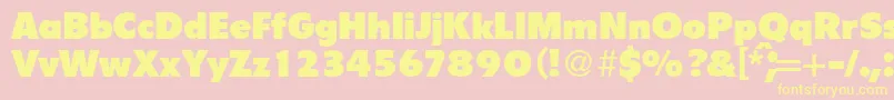 FlipperBoldDb Font – Yellow Fonts on Pink Background