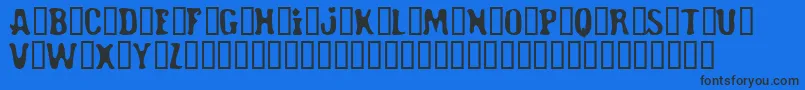 RoadHoe-fontti – mustat fontit sinisellä taustalla