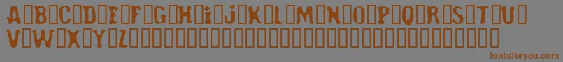 RoadHoe Font – Brown Fonts on Gray Background