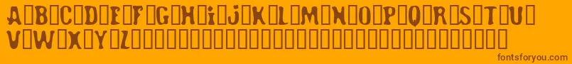 RoadHoe Font – Brown Fonts on Orange Background