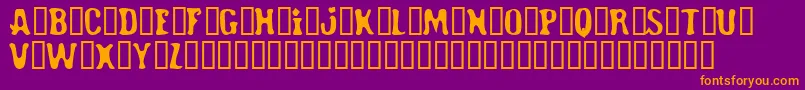 RoadHoe Font – Orange Fonts on Purple Background