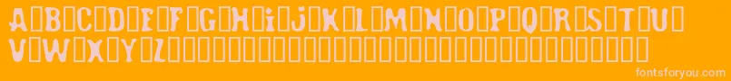 RoadHoe Font – Pink Fonts on Orange Background