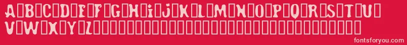 RoadHoe Font – Pink Fonts on Red Background