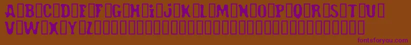 RoadHoe Font – Purple Fonts on Brown Background