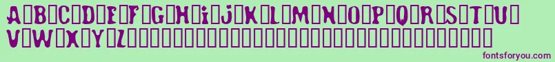 RoadHoe Font – Purple Fonts on Green Background