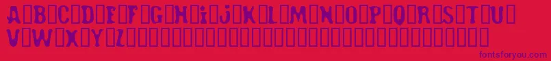 RoadHoe Font – Purple Fonts on Red Background