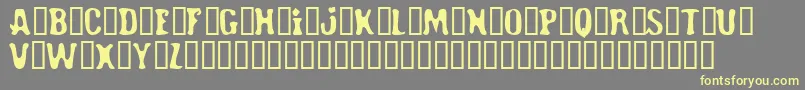 RoadHoe Font – Yellow Fonts on Gray Background