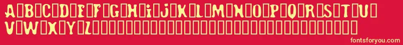 RoadHoe Font – Yellow Fonts on Red Background