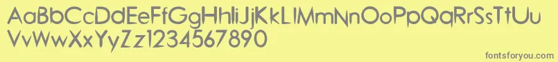 BlossomOtf Font – Gray Fonts on Yellow Background