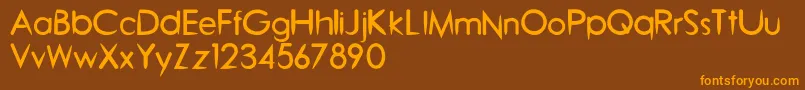 Fonte BlossomOtf – fontes laranjas em um fundo marrom