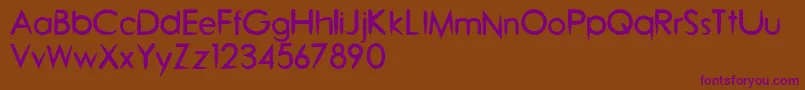 BlossomOtf Font – Purple Fonts on Brown Background