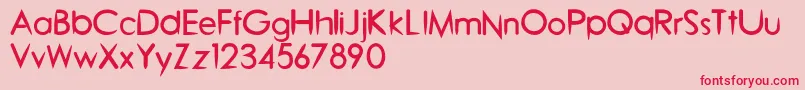 BlossomOtf-Schriftart – Rote Schriften auf rosa Hintergrund