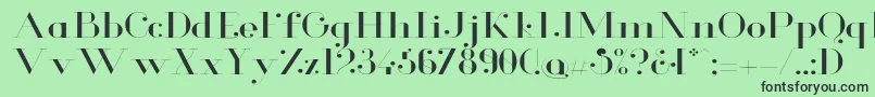 GlamorLightextended Font – Black Fonts on Green Background