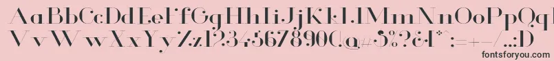 GlamorLightextended Font – Black Fonts on Pink Background