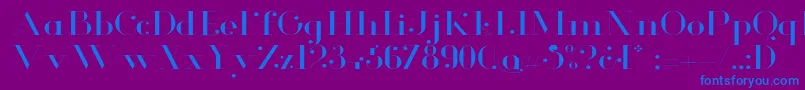 GlamorLightextended Font – Blue Fonts on Purple Background