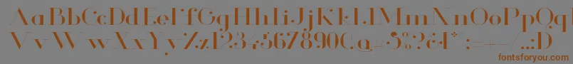 GlamorLightextended Font – Brown Fonts on Gray Background