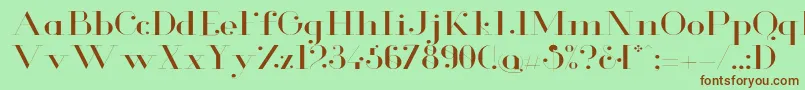 GlamorLightextended Font – Brown Fonts on Green Background