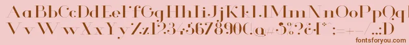 GlamorLightextended Font – Brown Fonts on Pink Background