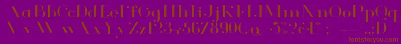 GlamorLightextended Font – Brown Fonts on Purple Background