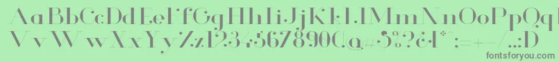 GlamorLightextended Font – Gray Fonts on Green Background