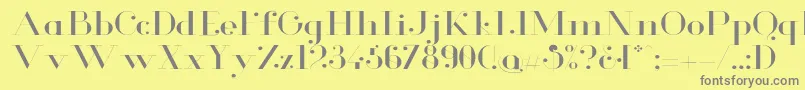 GlamorLightextended Font – Gray Fonts on Yellow Background