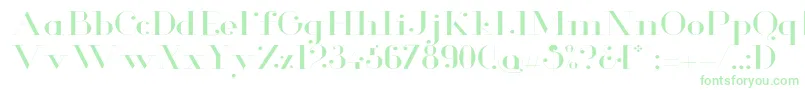 GlamorLightextended Font – Green Fonts on White Background