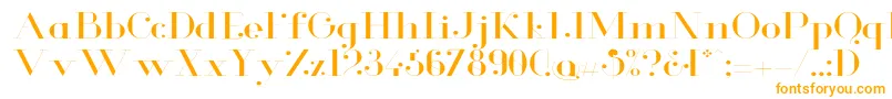 GlamorLightextended Font – Orange Fonts on White Background