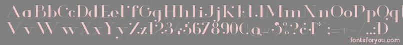 GlamorLightextended Font – Pink Fonts on Gray Background