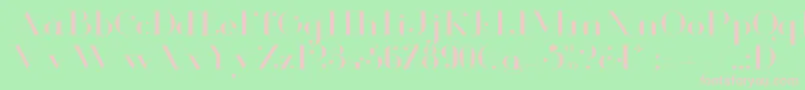 GlamorLightextended Font – Pink Fonts on Green Background