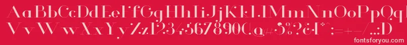 GlamorLightextended Font – Pink Fonts on Red Background