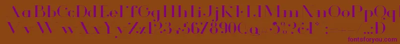GlamorLightextended Font – Purple Fonts on Brown Background