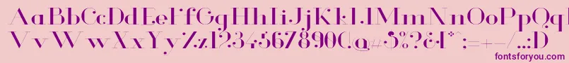 GlamorLightextended Font – Purple Fonts on Pink Background