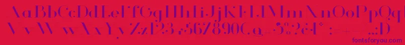 フォントGlamorLightextended – 赤い背景に紫のフォント