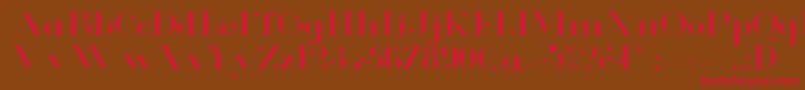 GlamorLightextended Font – Red Fonts on Brown Background