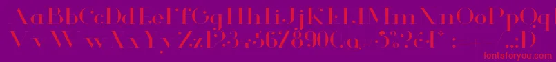 GlamorLightextended Font – Red Fonts on Purple Background