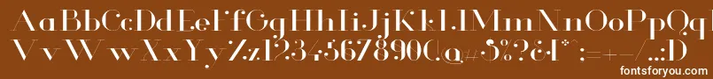 GlamorLightextended Font – White Fonts on Brown Background