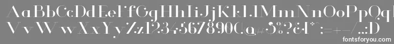 GlamorLightextended Font – White Fonts on Gray Background