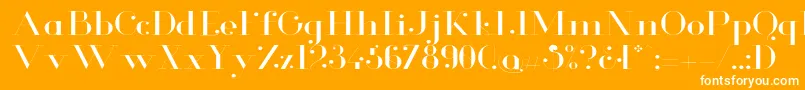 GlamorLightextended Font – White Fonts on Orange Background
