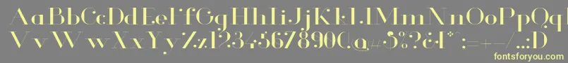 GlamorLightextended Font – Yellow Fonts on Gray Background