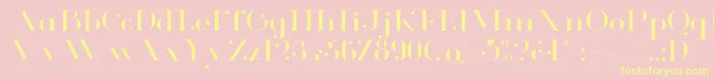 GlamorLightextended Font – Yellow Fonts on Pink Background