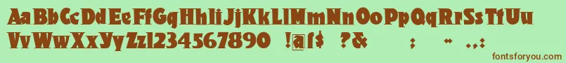 Onkochsroots Font – Brown Fonts on Green Background