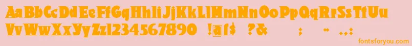 Onkochsroots Font – Orange Fonts on Pink Background