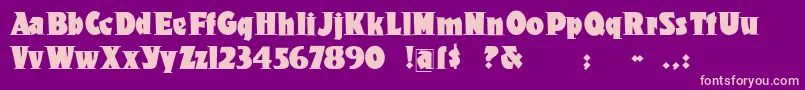Onkochsroots Font – Pink Fonts on Purple Background